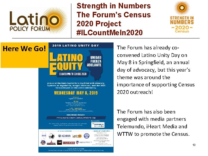 Strength in Numbers The Forum’s Census 2020 Project #ILCount. Me. In 2020 Here We