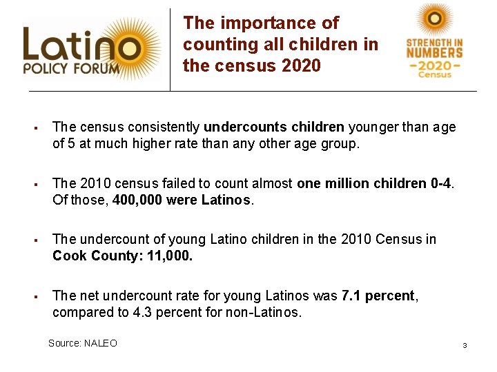 The importance of counting all children in the census 2020 § The census consistently