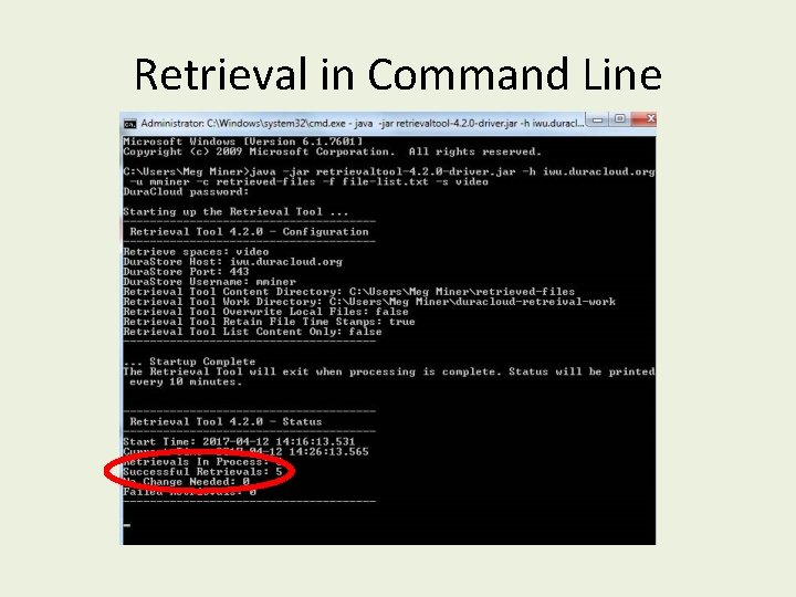 Retrieval in Command Line 