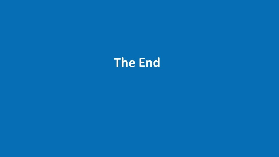 The End 