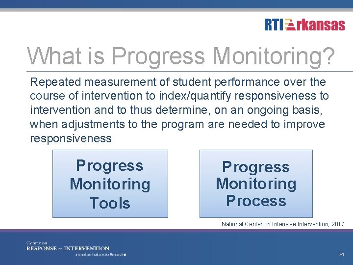 What is Progress Monitoring? Repeated measurement of student performance over the course of intervention