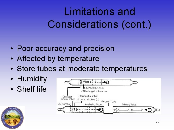 Limitations and Considerations (cont. ) • • • Poor accuracy and precision Affected by