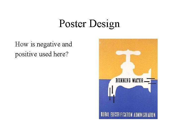 Poster Design How is negative and positive used here? 