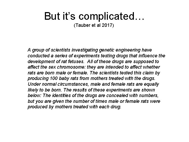 But it’s complicated… (Tauber et al 2017) A group of scientists investigating genetic engineering