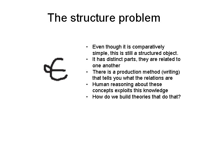 The structure problem • Even though it is comparatively simple, this is still a