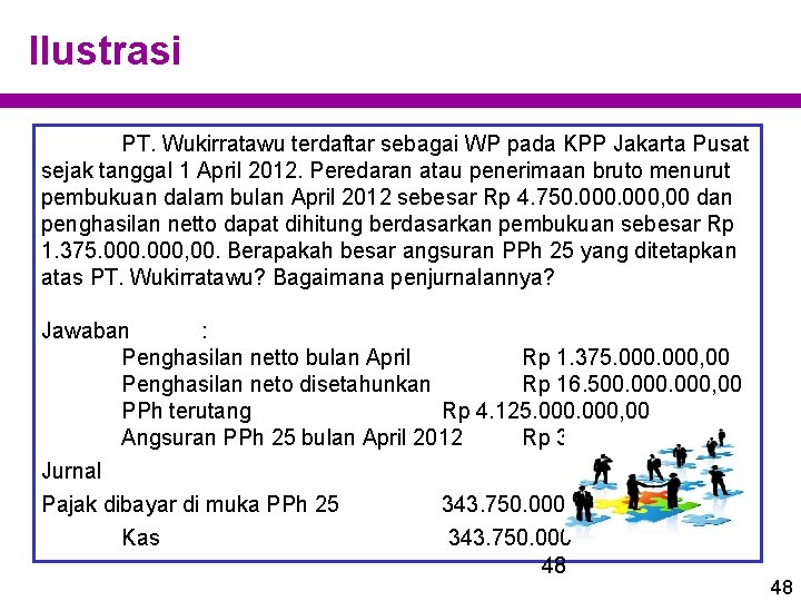 Ilustrasi PT. Wukirratawu terdaftar sebagai WP pada KPP Jakarta Pusat sejak tanggal 1 April