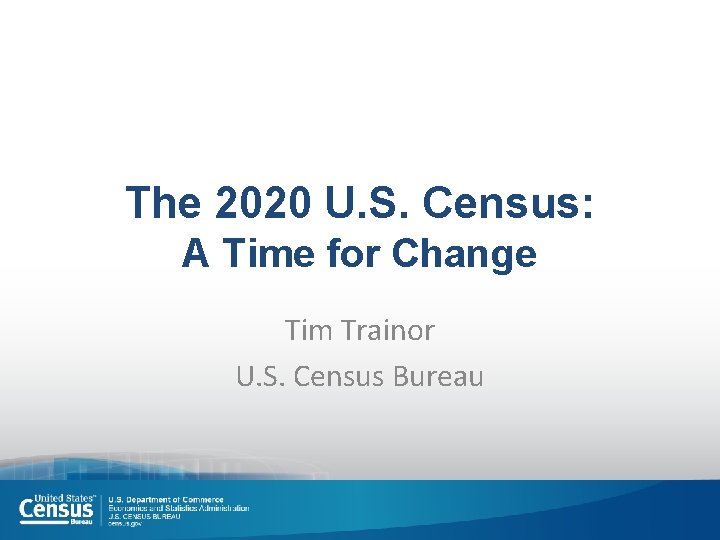 Tim Trainor Mr Timothy Trainor Chief of the Geography Division