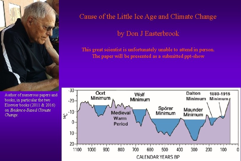 Cause of the Little Ice Age and Climate Change by Don J Easterbrook This