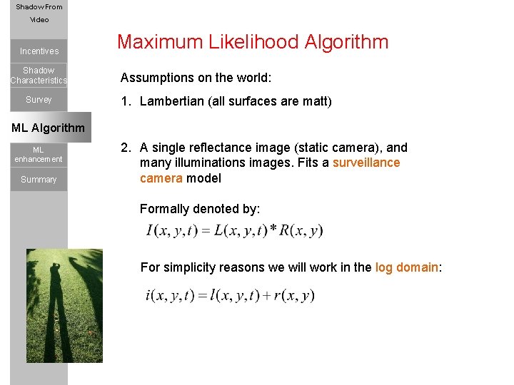 Shadow Using JPEG From Characteristics Video Incentives Maximum Likelihood Algorithm Shadow Quant. Table Characteristics