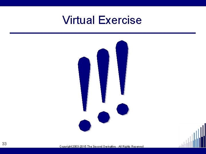 Virtual Exercise 33 Copyright 2003 -2015 The Second Derivative - All Rights Reserved 