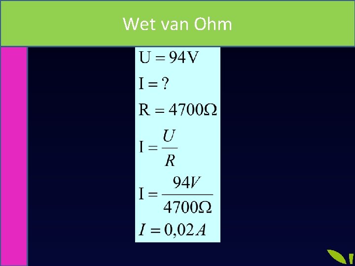 Wet van Ohm 