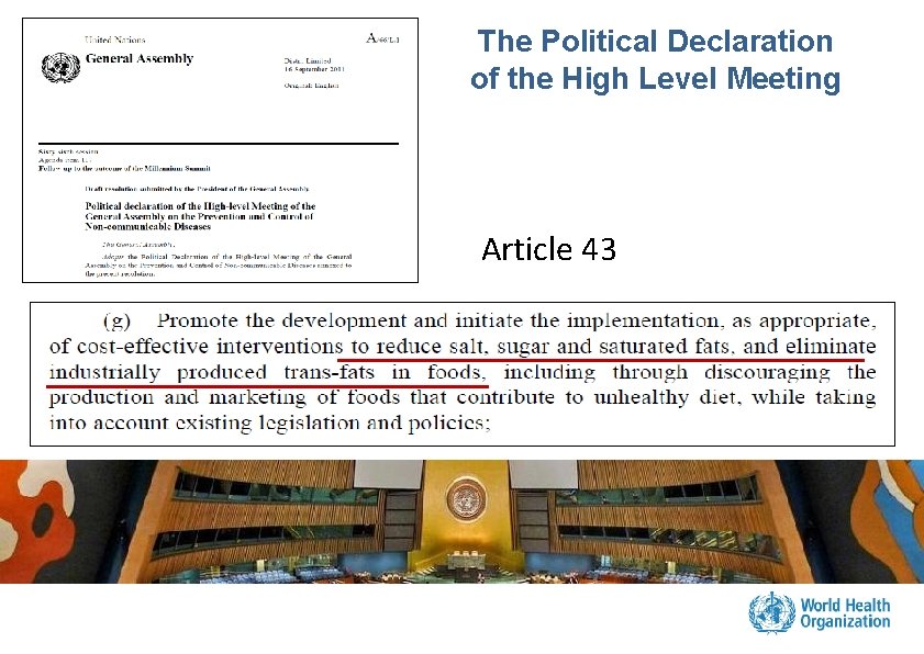 The Political Declaration of the High Level Meeting Article 43 The Political Declaration of the High Level Meeting Article 43