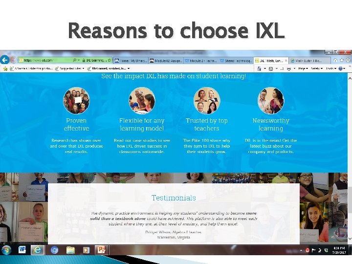 Reasons to choose IXL 