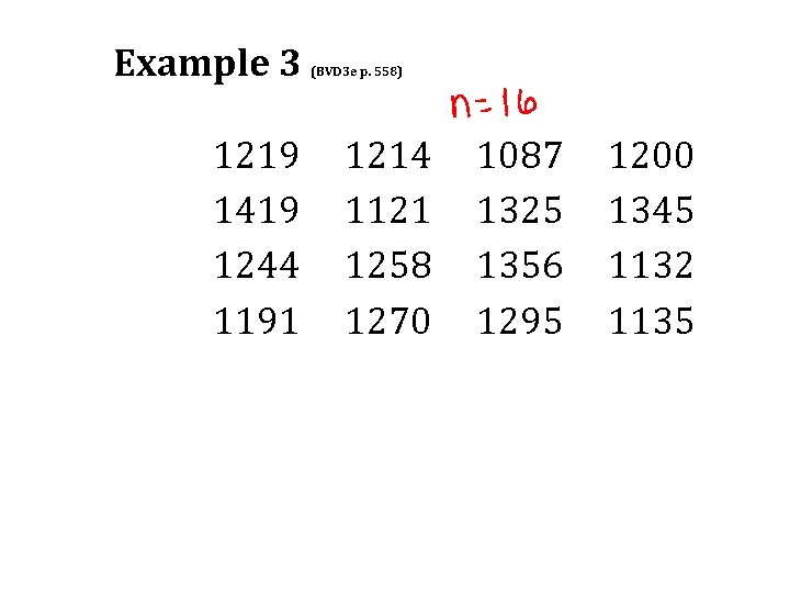 Example 3 1219 1419 1244 1191 (BVD 3 e p. 558) 1214 1121 1258