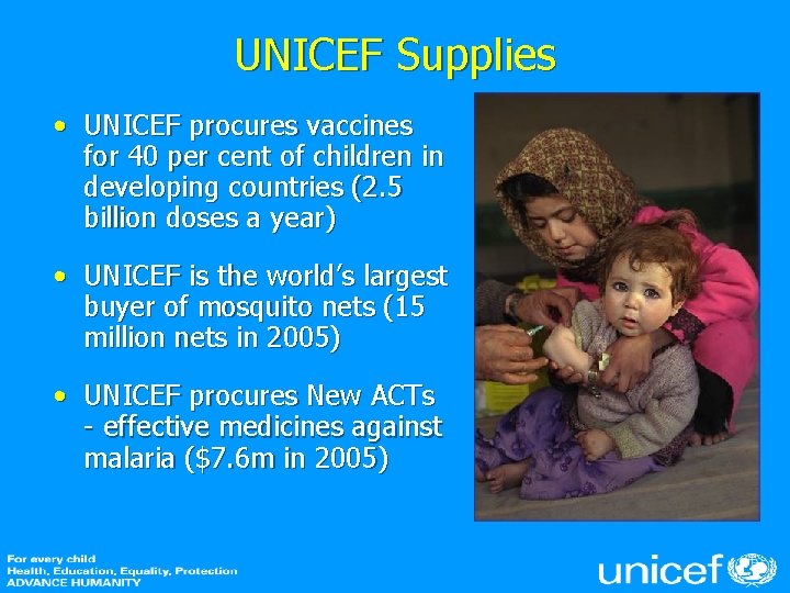 UNICEF Supplies • UNICEF procures vaccines for 40 per cent of children in developing