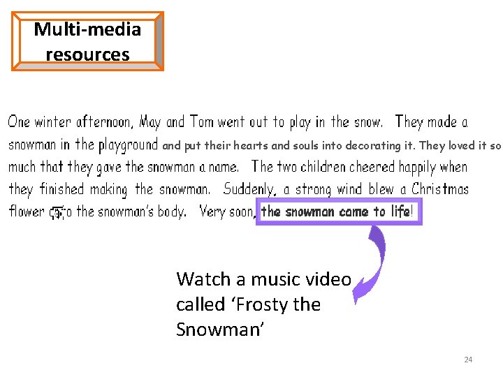 Multi-media resources and put their hearts and souls into decorating it. They loved it