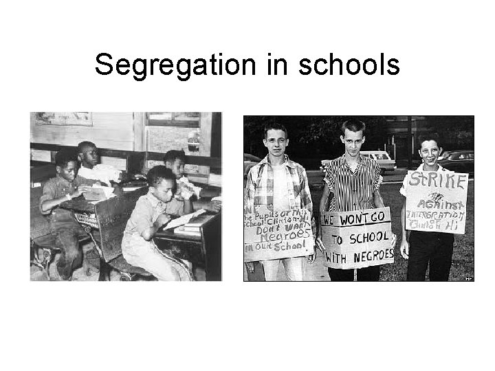 Segregation in schools 