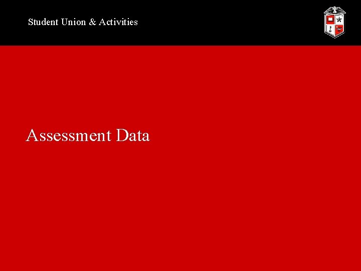 Student Union & Activities Assessment Data 