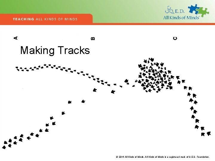 Making Tracks © 2016 All Kinds of Minds is a registered mark of Q.