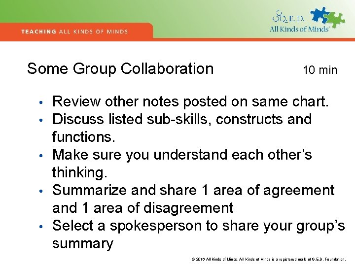 Some Group Collaboration • • • 10 min Review other notes posted on same