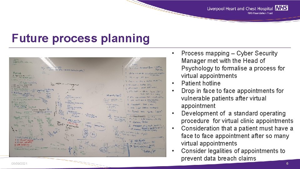 Future process planning • • • 08/09/2021 Process mapping – Cyber Security Manager met