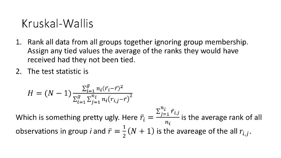 Kruskal-Wallis • 
