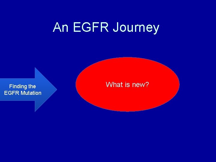 An EGFR Journey Finding the EGFR Mutation What is new? 