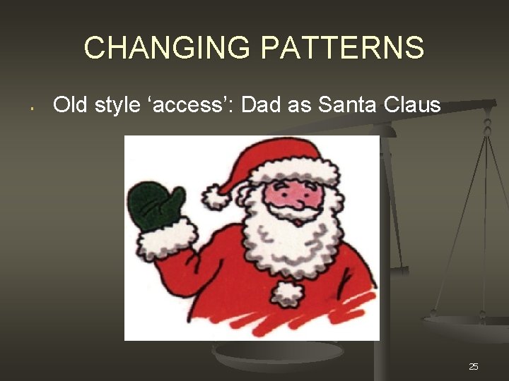 CHANGING PATTERNS § Old style ‘access’: Dad as Santa Claus 25 