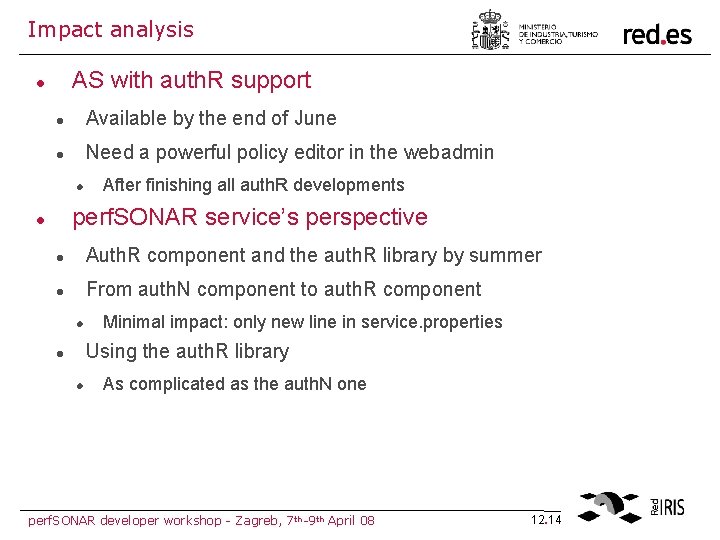 Impact analysis AS with auth. R support Available by the end of June Need