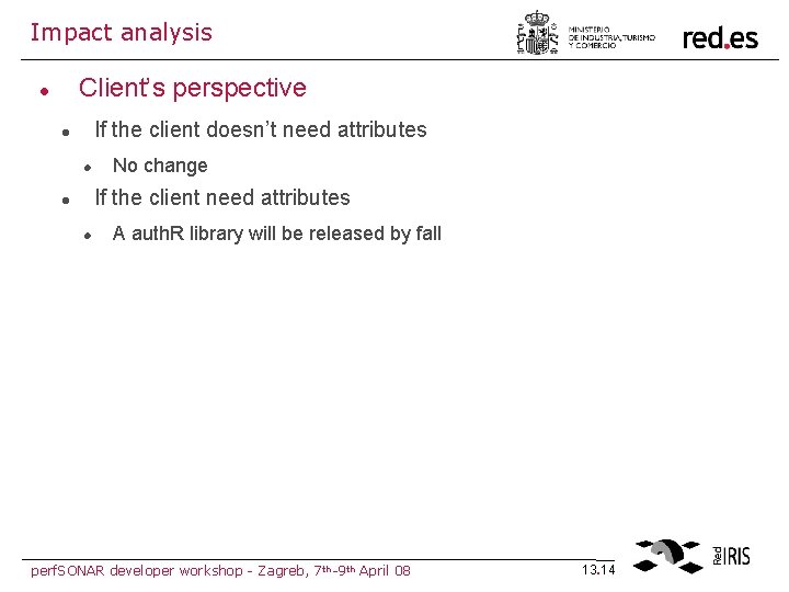 Impact analysis Client’s perspective If the client doesn’t need attributes No change If the