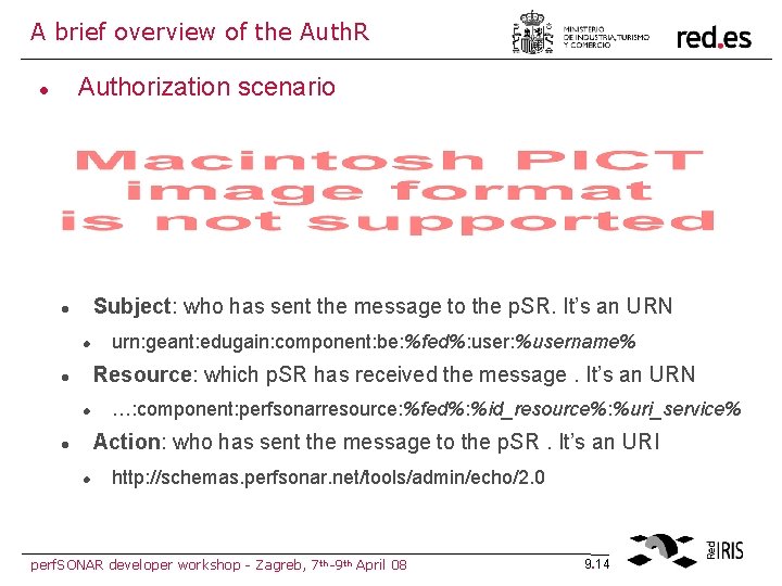 A brief overview of the Auth. R Authorization scenario Subject: who has sent the