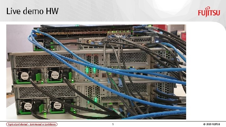 Live demo HW Fujitsu Confidential – Commercial in Confidence 5 © 2020 FUJITSU 