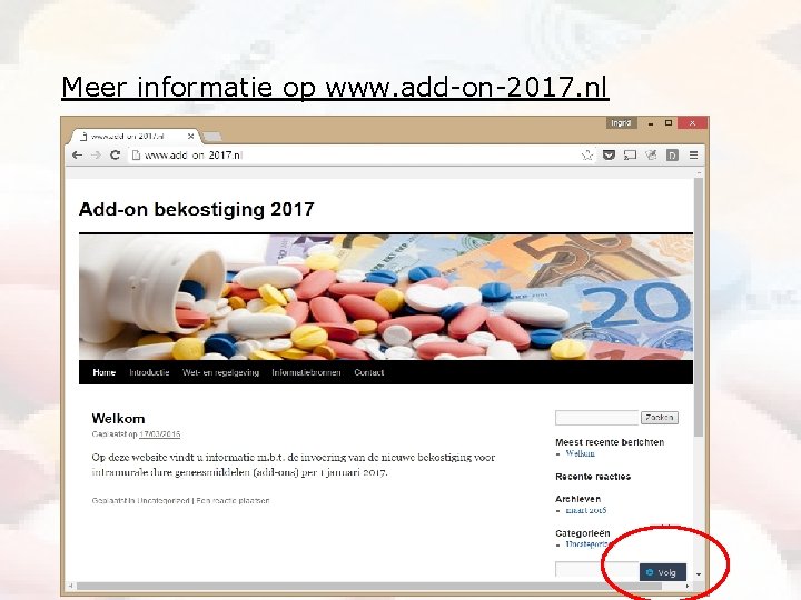 Meer informatie op www. add-on-2017. nl 