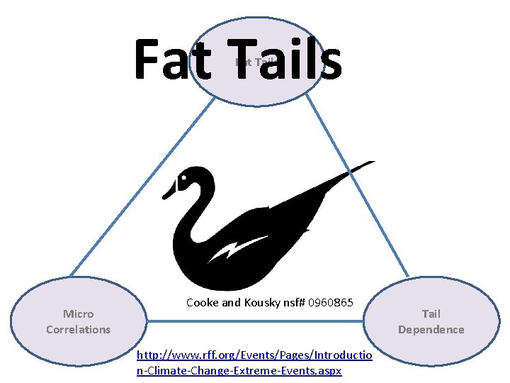 Fat Tails Micro Correlations Cooke and Kousky nsf# 0960865 http: //www. rff. org/Events/Pages/Introductio n-Climate-Change-Extreme-Events.