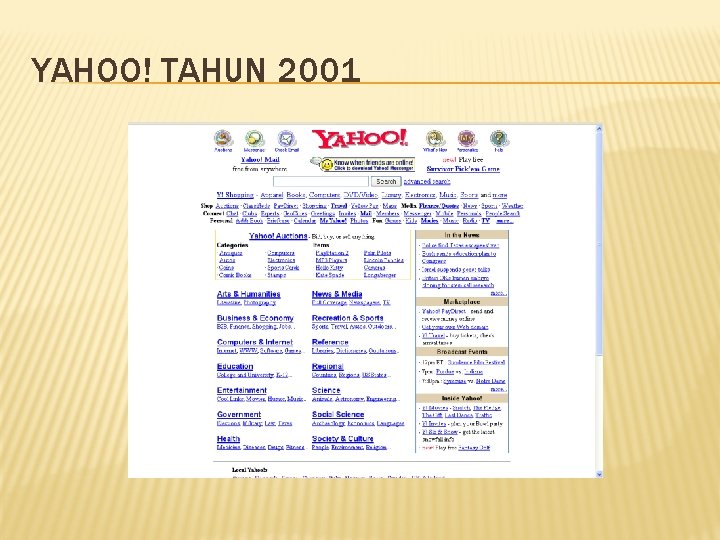 YAHOO! TAHUN 2001 