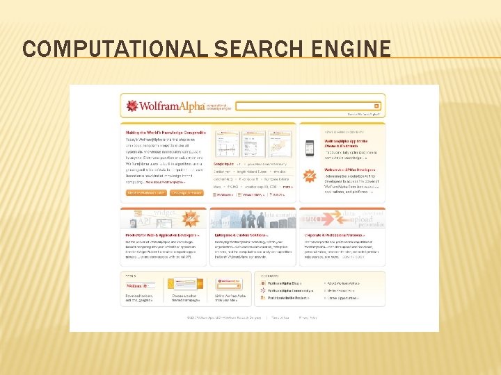 COMPUTATIONAL SEARCH ENGINE 