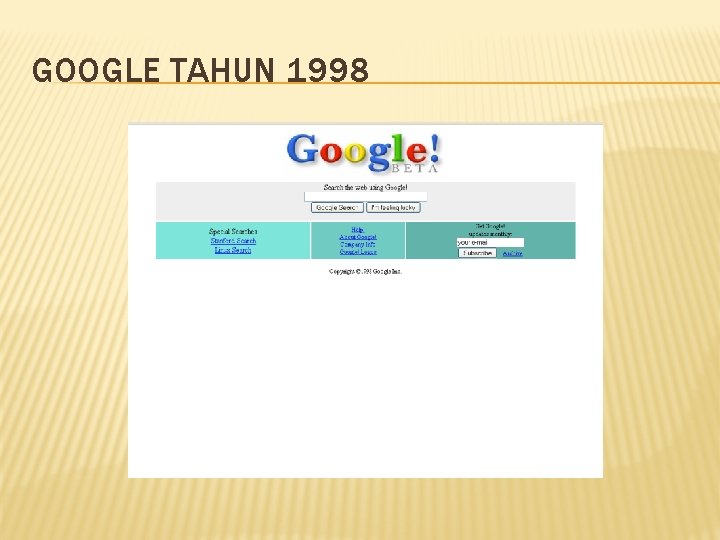 GOOGLE TAHUN 1998 