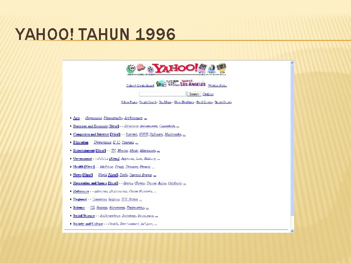 YAHOO! TAHUN 1996 
