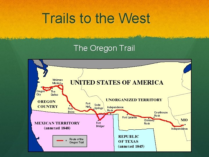 Trails to the West The Oregon Trail 