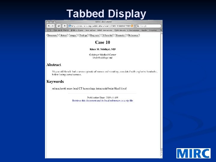 Tabbed Display 