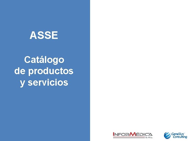 ASSE Catálogo de productos y servicios 