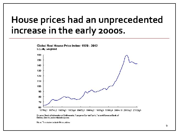 House prices had an unprecedented increase in the early 2000 s. 9 