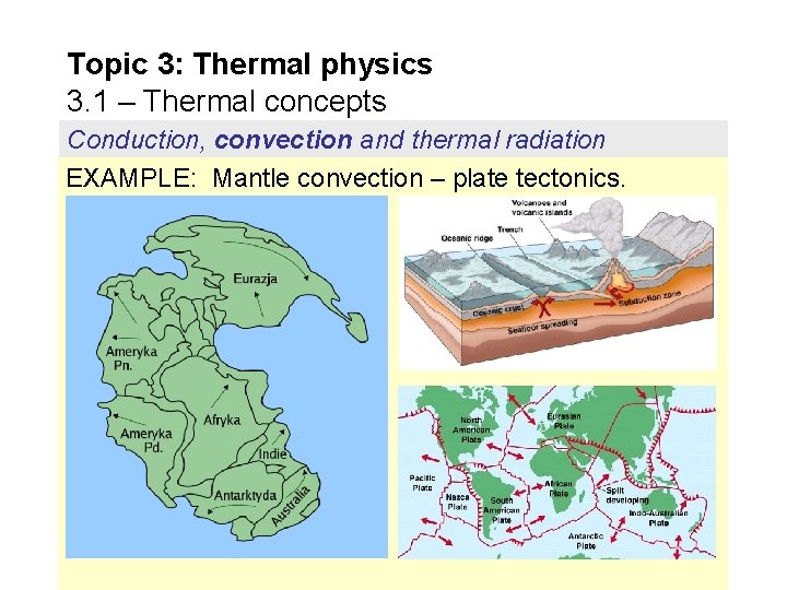 Topic 3: Thermal physics 3. 1 – Thermal concepts Conduction, convection and thermal radiation