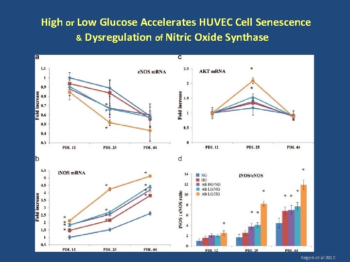 High or Low Glucose Accelerates HUVEC Cell Senescence & Dysregulation of Nitric Oxide Synthase