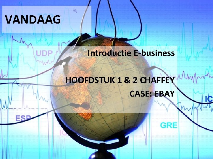 VANDAAG Introductie E-business HOOFDSTUK 1 & 2 CHAFFEY CASE: EBAY 