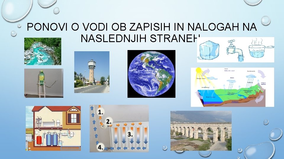 PONOVI O VODI OB ZAPISIH IN NALOGAH NA NASLEDNJIH STRANEH. PONOVI O VODI OB ZAPISIH IN NALOGAH NA NASLEDNJIH STRANEH.