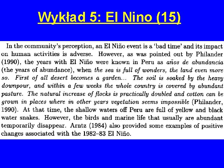 Wykład 5: El Nino (15) 