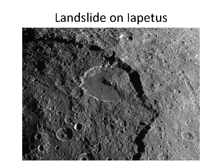 Landslide on Iapetus 