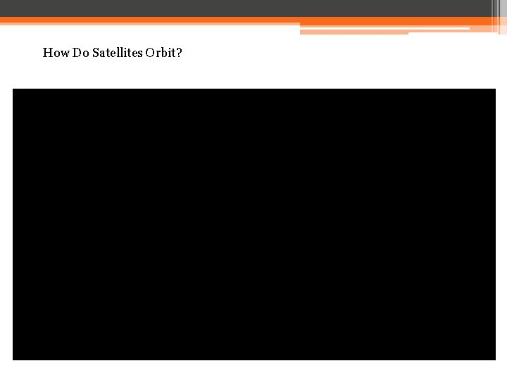 How Do Satellites Orbit? 