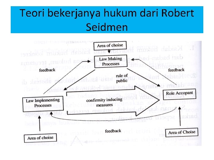 Teori bekerjanya hukum dari Robert Seidmen 